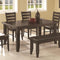 Dining Tables Rectangular Semi-Formal Wooden Dining Table, Cappuccino Brown Benzara