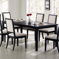 Dining Tables Rectangular Wooden Dining Table, Black Benzara