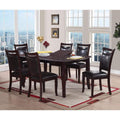 Dining Tables Rectangular Wooden Dining Table with Butterfly Leaf and Tapered Legs, Brown Benzara