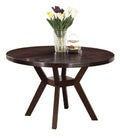 Dining Tables Round Wooden Dining Table, Espresso Brown Benzara