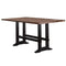 Dining Tables Rubber & Pine Wood Counter Height Table, Brown Benzara