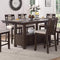 Dining Tables Rubber Wood Counter Height Table, Ebony Benzara