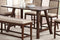 Dining Tables Rubber Wood Counter Height Table with Angled legs, Brown Benzara