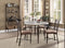 Dining Tables Smart Looking Dining Table, Faux Marble & Antique Brown Benzara
