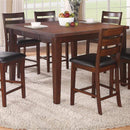 Dining Tables Solid Wood Counter Height Table With Sturdy Legs, Brown Benzara