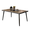 Dining Tables Vilhelm I Modern Gray Metal Dining Table Benzara