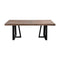 Wood And Metal Rectangular Dining Table Brown And Black