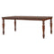 Wooden Turned Legged Dinning Table, Cherry Brown