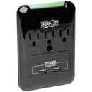Direct Plug-in 3-Outlet Surge Protector with 2 USB Ports-Surge Protectors-JadeMoghul Inc.