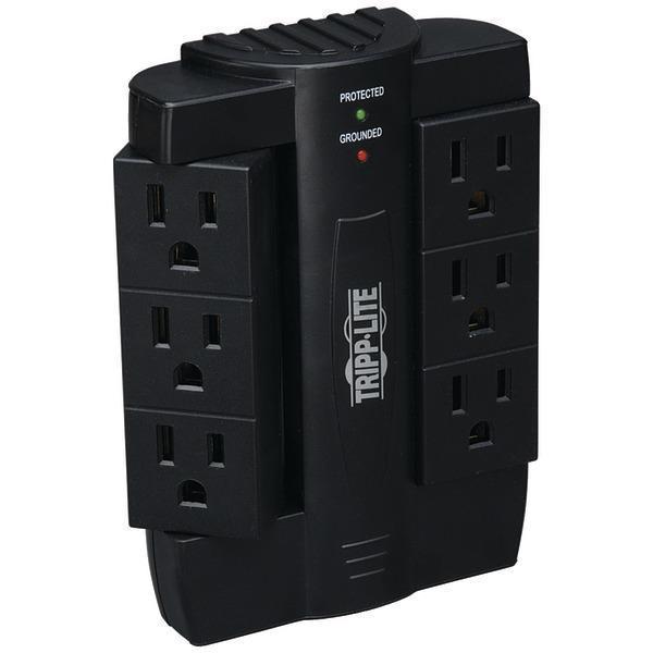 Direct Plug-in Surge Protector with 6 Rotatable Outlets (1,500 Joules)-Surge Protectors-JadeMoghul Inc.