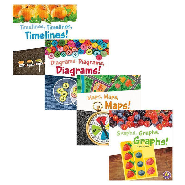 DISPLAYING INFORMATION 4 SET BOOKS-Learning Materials-JadeMoghul Inc.