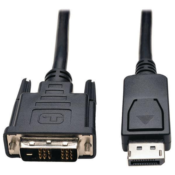 DisplayPort(TM) to DVI-D Single-Link Adapter Cable with Latches, 10ft-Cables, Connectors & Accessories-JadeMoghul Inc.