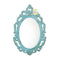 Living Room Decor Distressed Baby Blue Wall Mirror