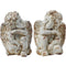 Distressed Ceramic Angel Figurines, Set of 2, Brown-Decorative Objects and Figurines-Brown-ceramic-JadeMoghul Inc.