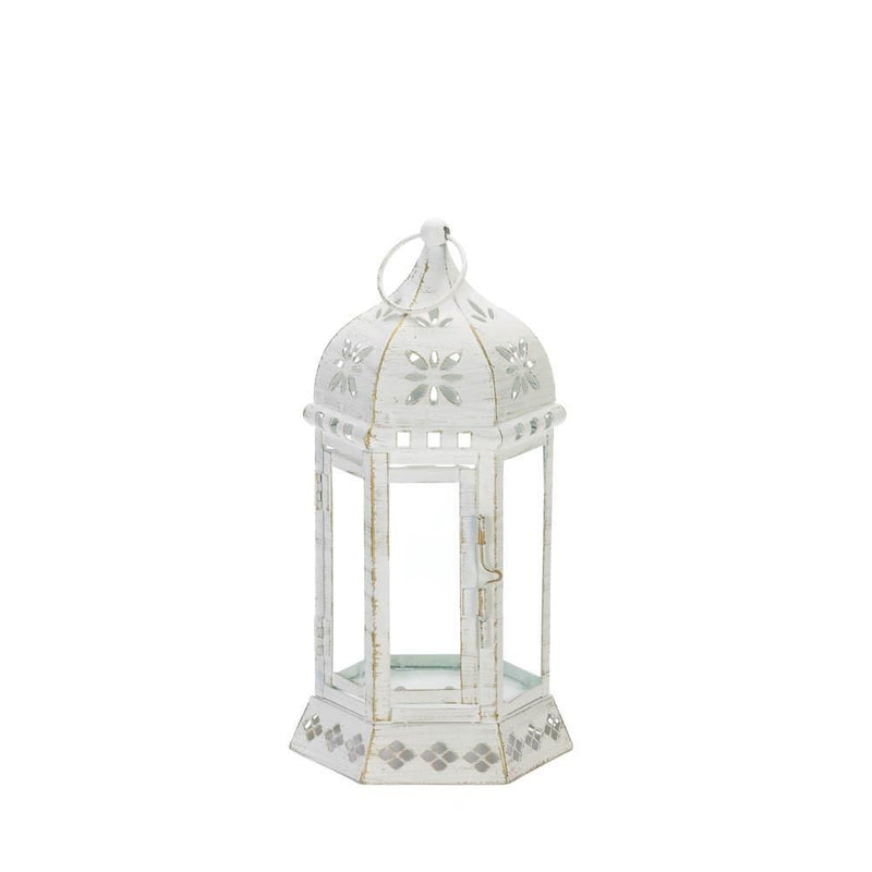 Lantern Lights Distressed Floral Lantern