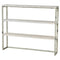 Distressed Metal Shelf With Three Tier, White-WALL HOOKS AND SHELFS-White-Metal-JadeMoghul Inc.