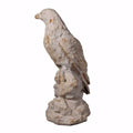 Distressed Sitting Bird Sculpture-Sculptures-White-Magnesian Fiberglass inorganic adhesive-JadeMoghul Inc.