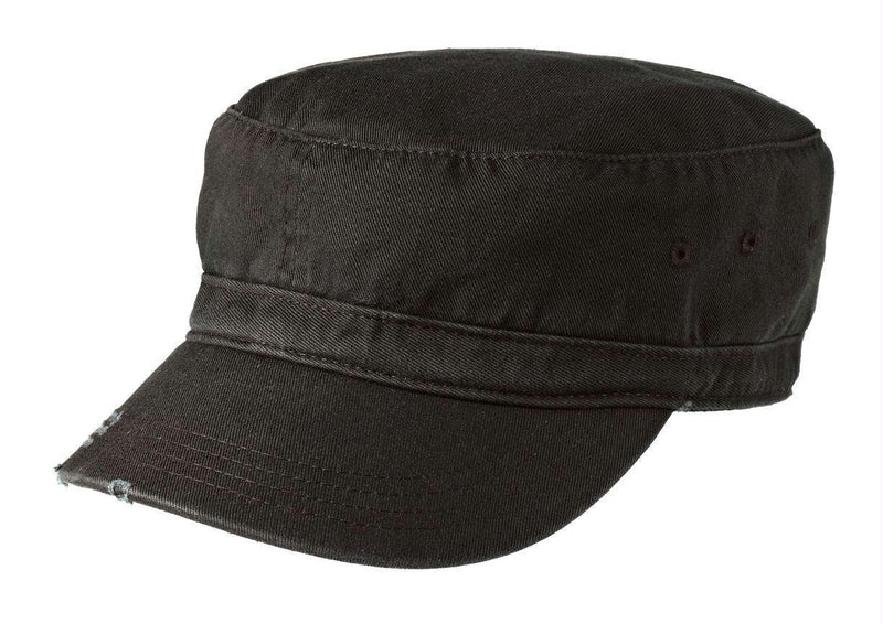 District - Distressed Military Hat. DT605-Caps-Black-OSFA-JadeMoghul Inc.