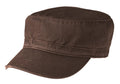 District Distressed Military Hat. DT605-Caps-Chocolate Brown-OSFA-JadeMoghul Inc.