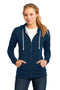 District - Juniors Core Fleece Full-Zip Hoodie DT290-Sweatshirts/Fleece-New Navy-4XL-JadeMoghul Inc.