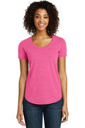 District Juniors Scoop Neck Very Important Tee. DT6401-T-shirts-Fuchsia Frost-4XL-JadeMoghul Inc.