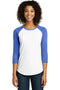 District Juniors Very Important Tee 3/4-Sleeve Raglan. DT6211-T-shirts-Royal Frost/ White-4XL-JadeMoghul Inc.