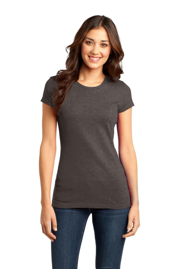 District - Juniors Very Important Tee. DT6001-T-shirts-Heathered Brown-L-JadeMoghul Inc.