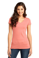 District - Juniors Very Important Tee V-Neck. DT6501-T-shirts-Peach-S-JadeMoghul Inc.