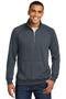 District Lightweight Fleece 1/4-Zip. DM392-Sweatshirts/Fleece-Heathered Navy-XS-JadeMoghul Inc.