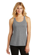 District Made Ladies 60/40 Gathered Racerback Tank. DM420-T-shirts-Heathered Nickel-4XL-JadeMoghul Inc.