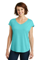 District Made Ladies Drapey Cross-Back Tee. DM416-T-shirts-Aqua Ice-4XL-JadeMoghul Inc.