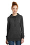 District Made Ladies Lightweight Fleece Hoodie. DM493-Sweatshirts/fleece-Heathered Black-XS-JadeMoghul Inc.