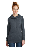 District Made Ladies Lightweight Fleece Hoodie. DM493-Sweatshirts/fleece-Heathered Navy-3XL-JadeMoghul Inc.
