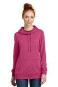 District Made Ladies Lightweight Fleece Hoodie. DM493-Sweatshirts/fleece-Heathered Pink Azalea-3XL-JadeMoghul Inc.