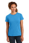 District Made Ladies Perfect Blend Crew Tee. DM108L-T-shirts-Heathered Bright Turquoise-4XL-JadeMoghul Inc.