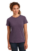 District Made Ladies Perfect Blend Crew Tee. DM108L-T-shirts-Heathered Eggplant-4XL-JadeMoghul Inc.