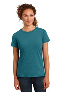 District Made Ladies Perfect Blend Crew Tee. DM108L-T-shirts-Heathered Teal-4XL-JadeMoghul Inc.