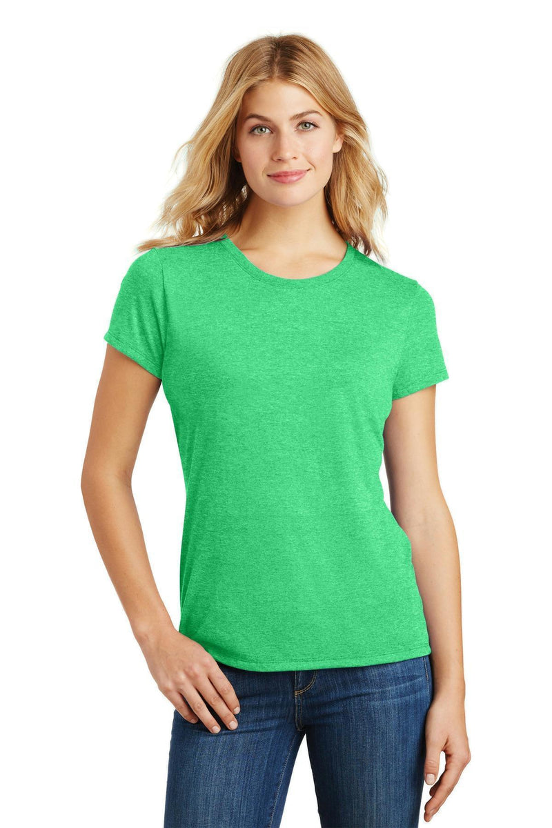 District Made Ladies Perfect Tri Crew Tee. DM130L-T-shirts-Green Frost-4XL-JadeMoghul Inc.