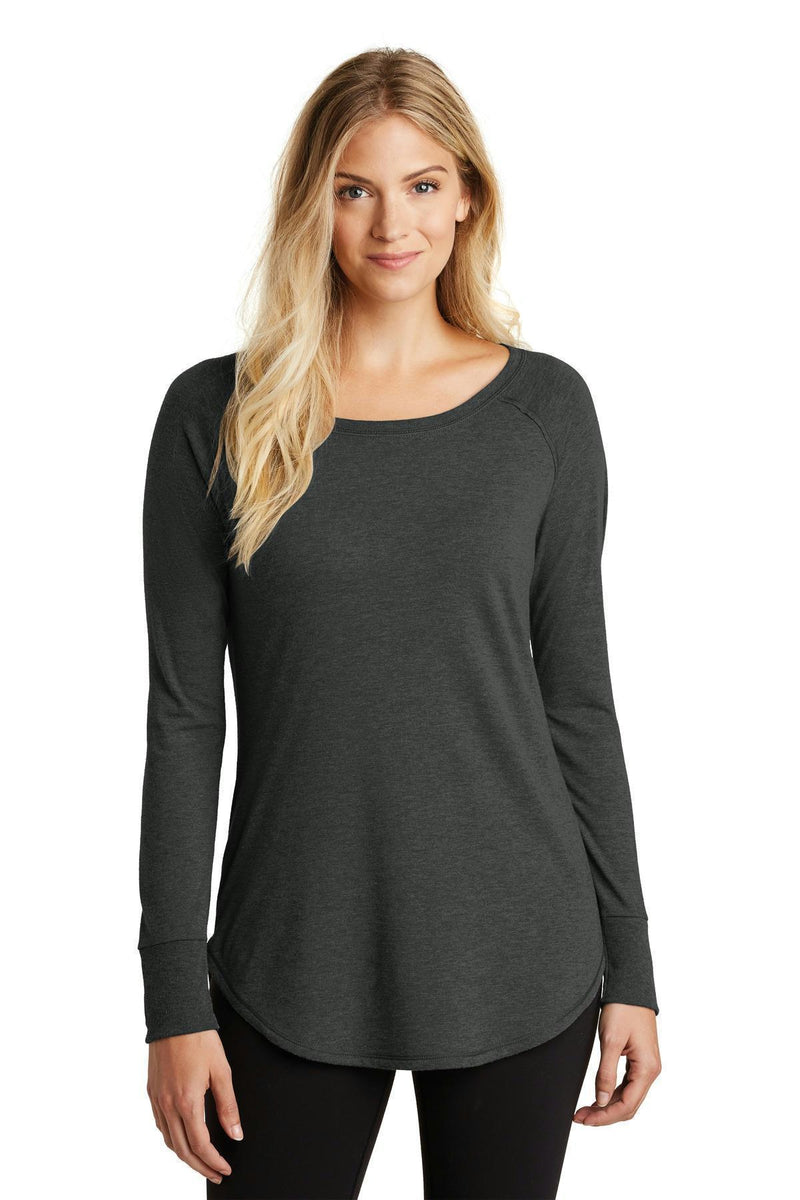 District Made Ladies Perfect Tri Long Sleeve . DT132L-T-shirts-Black Frost-XS-JadeMoghul Inc.