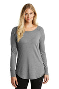District Made Ladies Perfect Tri Long Sleeve . DT132L-T-shirts-Grey Frost-XS-JadeMoghul Inc.