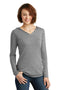 District Made Ladies Perfect Tri Long Sleeve Hoodie. DM139L-T-shirts-Grey Frost-4XL-JadeMoghul Inc.