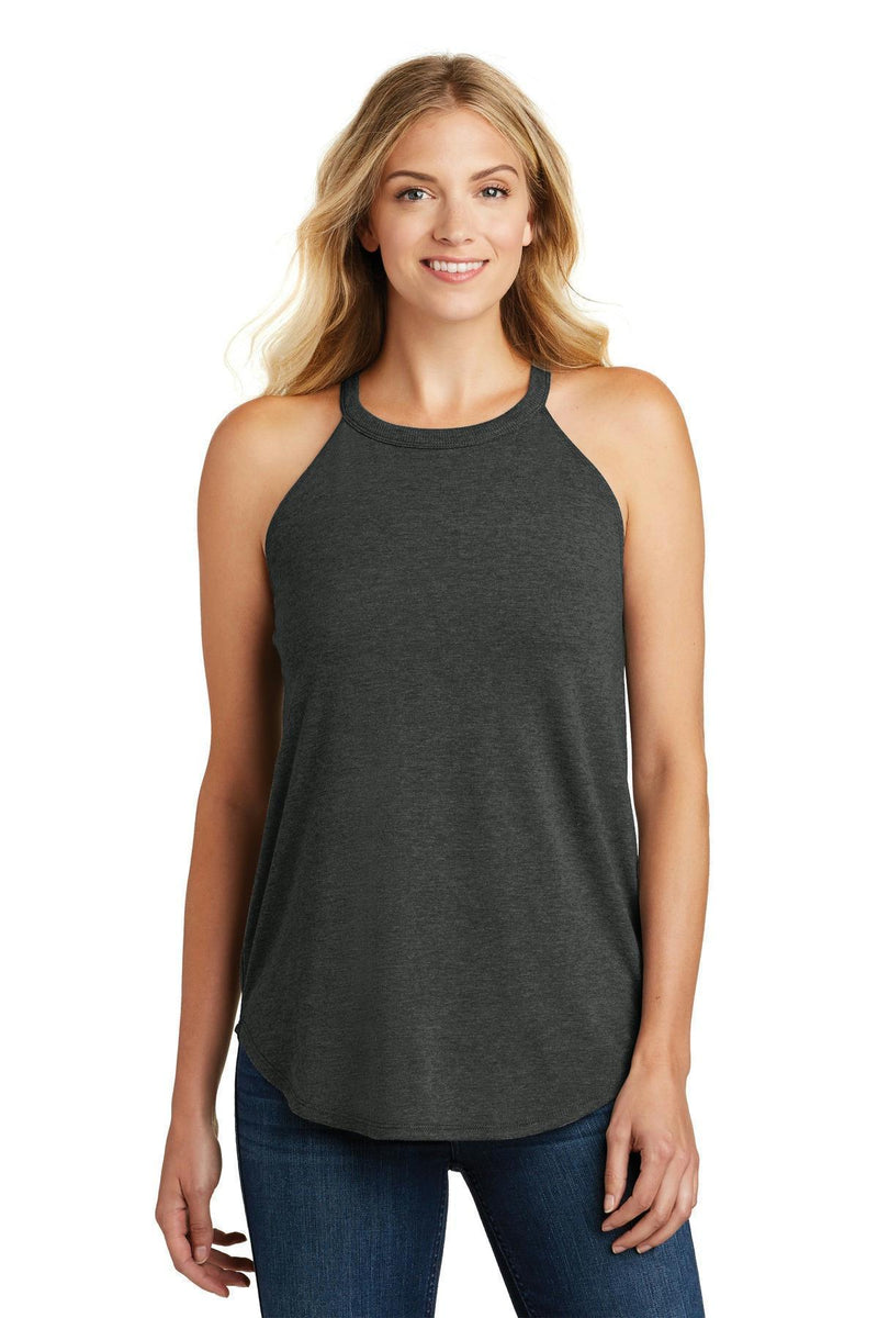 District Made Ladies Perfect Tri Rocker Tank. DT137L-T-shirts-Black Frost-XS-JadeMoghul Inc.