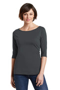 District Made Ladies Perfect Weight 3/4-Sleeve Tee. DM107L-T-shirts-Charcoal-4XL-JadeMoghul Inc.