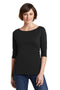 District Made Ladies Perfect Weight 3/4-Sleeve Tee. DM107L-T-shirts-Jet Black-4XL-JadeMoghul Inc.