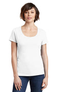 District Made Ladies Perfect Weight Scoop Tee. DM106L-T-shirts-Bright White-4XL-JadeMoghul Inc.