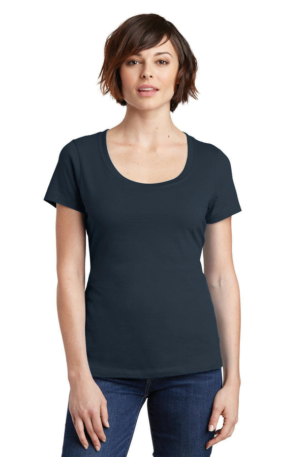 District Made Ladies Perfect Weight Scoop Tee. DM106L-T-shirts-New Navy-4XL-JadeMoghul Inc.