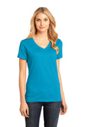 District Made - Ladies Perfect Weight V-Neck Tee. DM1170L-T-shirts-Bright Turquoise-4XL-JadeMoghul Inc.