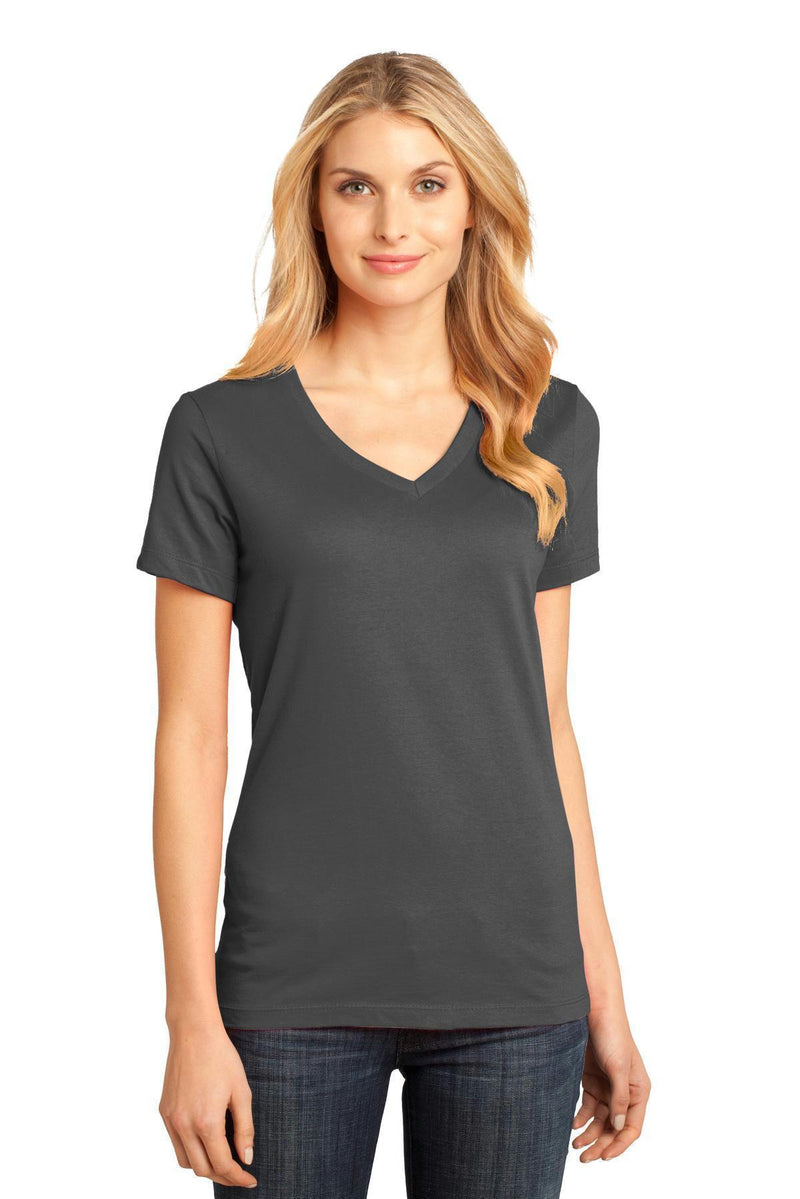 District Made - Ladies Perfect Weight V-Neck Tee. DM1170L-T-shirts-Charcoal-4XL-JadeMoghul Inc.