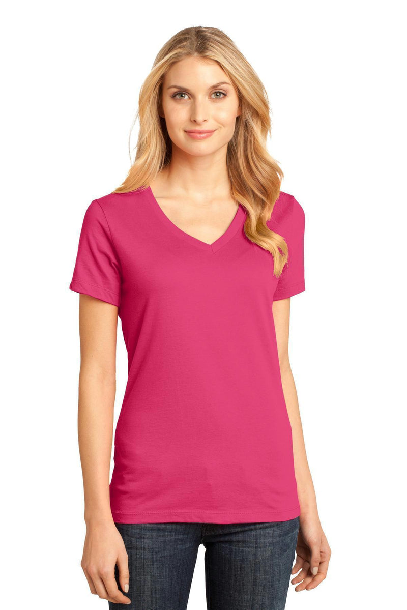 District Made - Ladies Perfect Weight V-Neck Tee. DM1170L-T-shirts-Dark Fuchsia-4XL-JadeMoghul Inc.