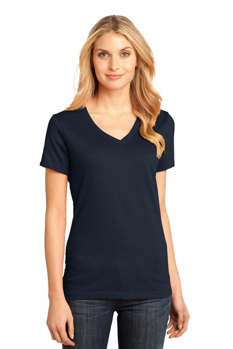 District Made - Ladies Perfect Weight V-Neck Tee. DM1170L-T-shirts-New Navy-4XL-JadeMoghul Inc.